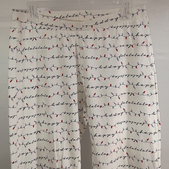 La Vie En Rose Women's Medium White Sleepwear Pajama Pants - Picture 3 of 8